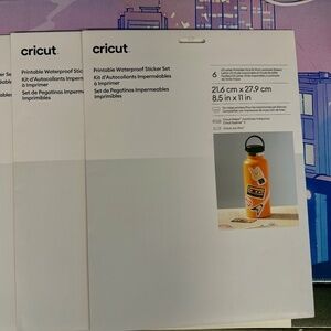 Cricut Printable Waterproof Sticker Packs (6 per pack, 3 packs)